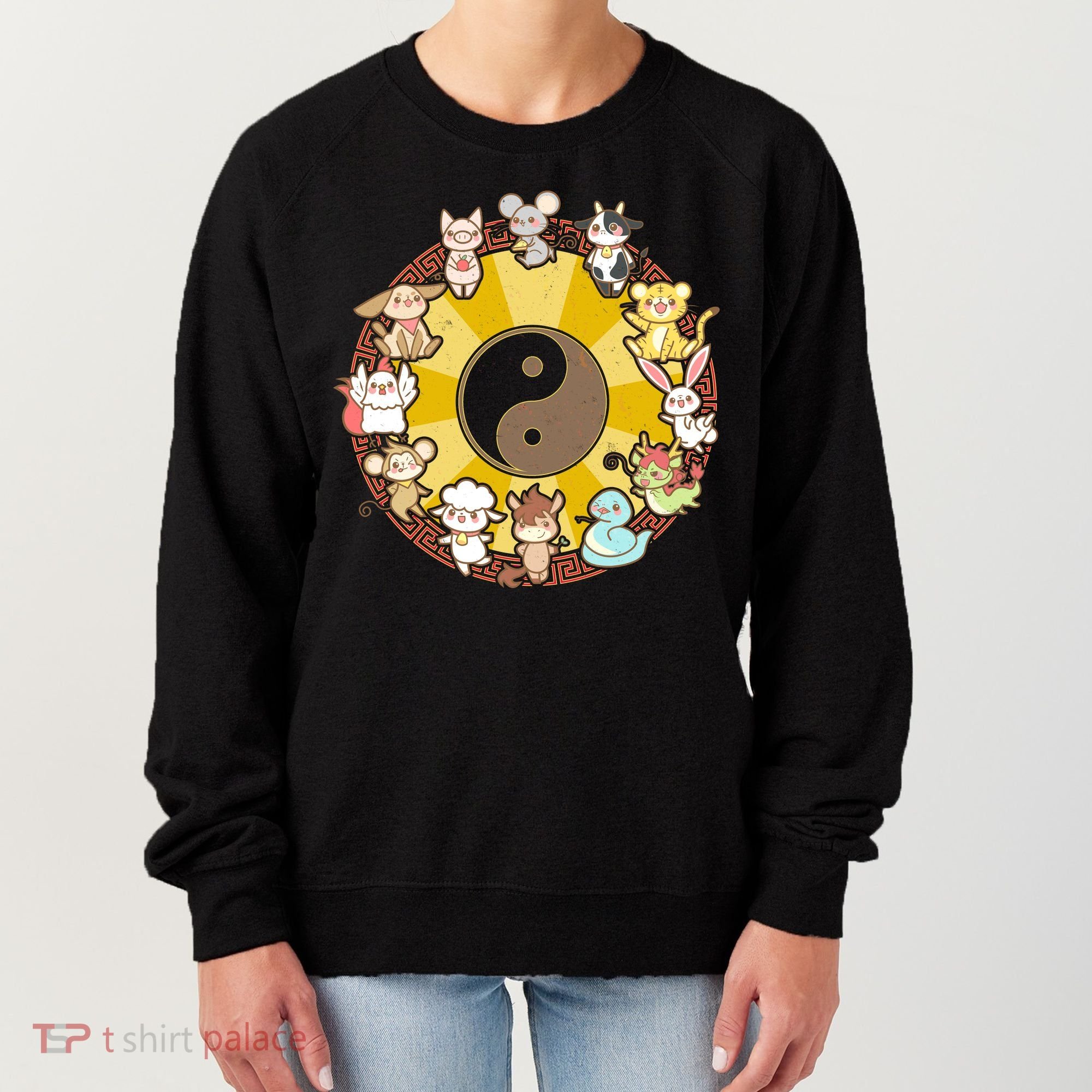 Cute Chinese Zodiac Animals Women's Sweatshirt