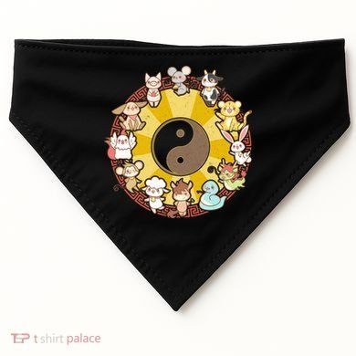 Cute Chinese Zodiac Animals USA-Made Doggie Bandana