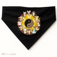 Cute Chinese Zodiac Animals USA-Made Doggie Bandana thumb 0