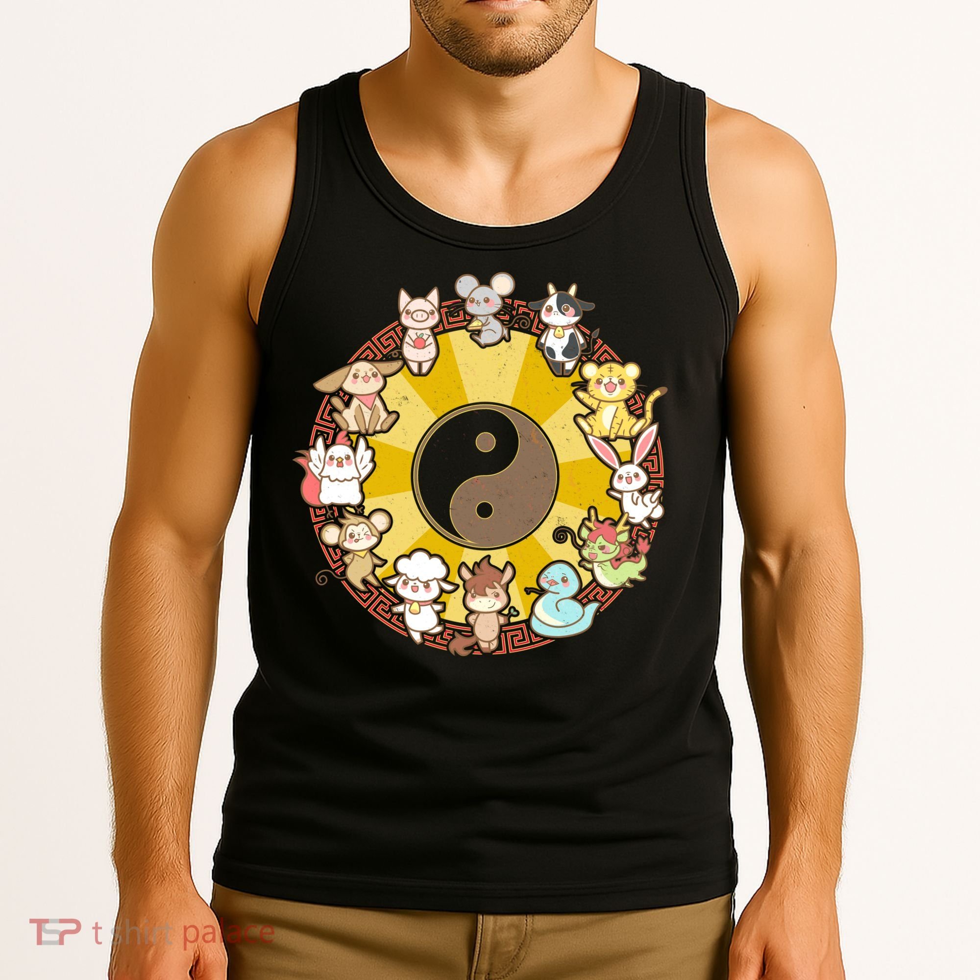 Cute Chinese Zodiac Animals Tank Top
