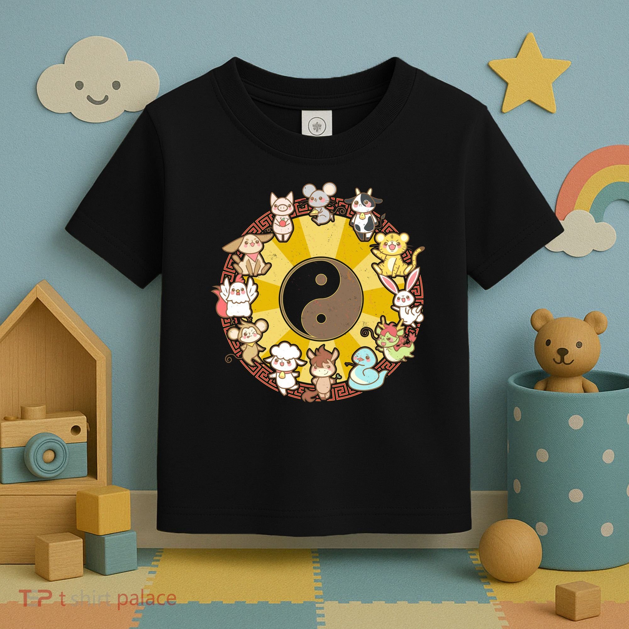 Cute Chinese Zodiac Animals Toddler T-Shirt