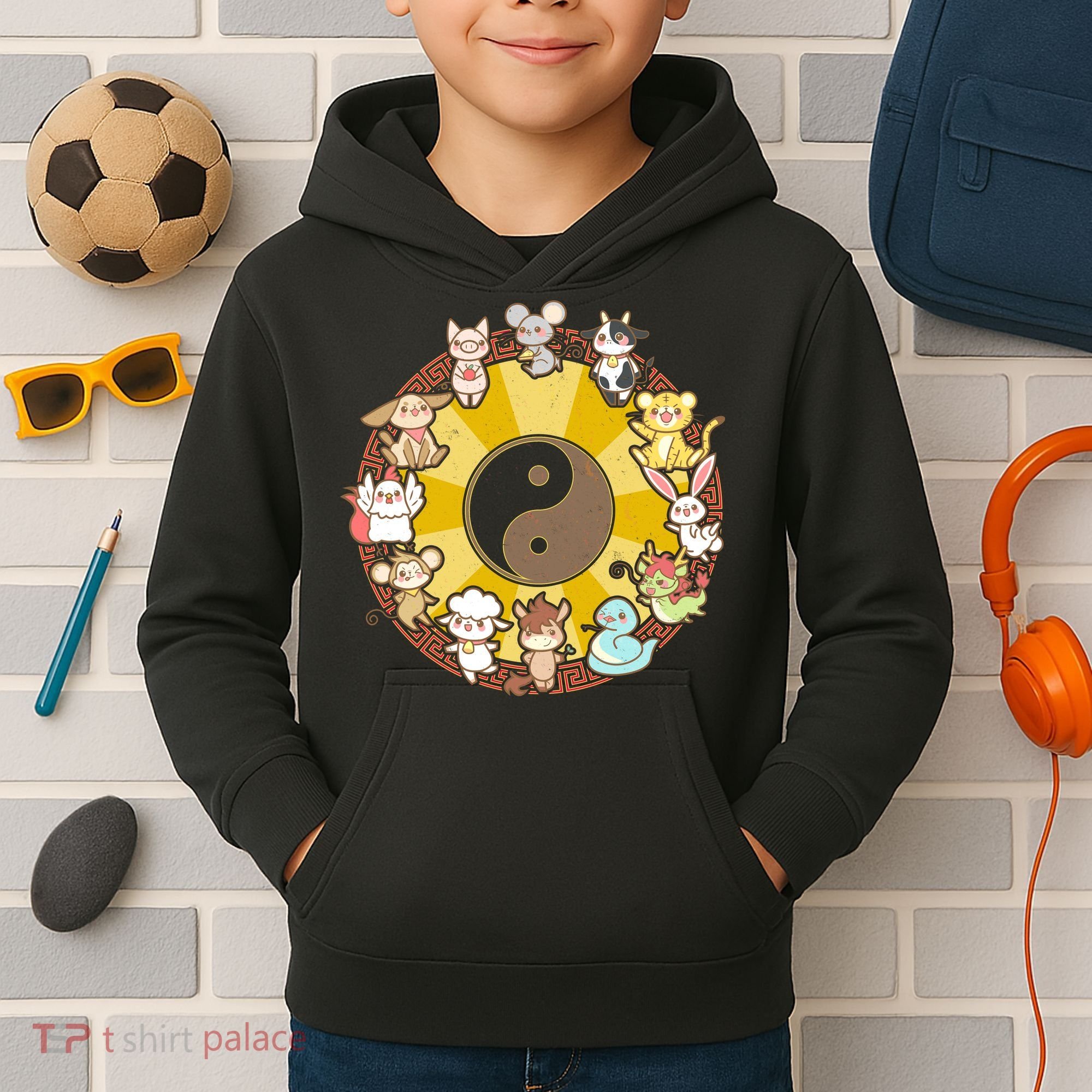 Cute Chinese Zodiac Animals Kids Hoodie