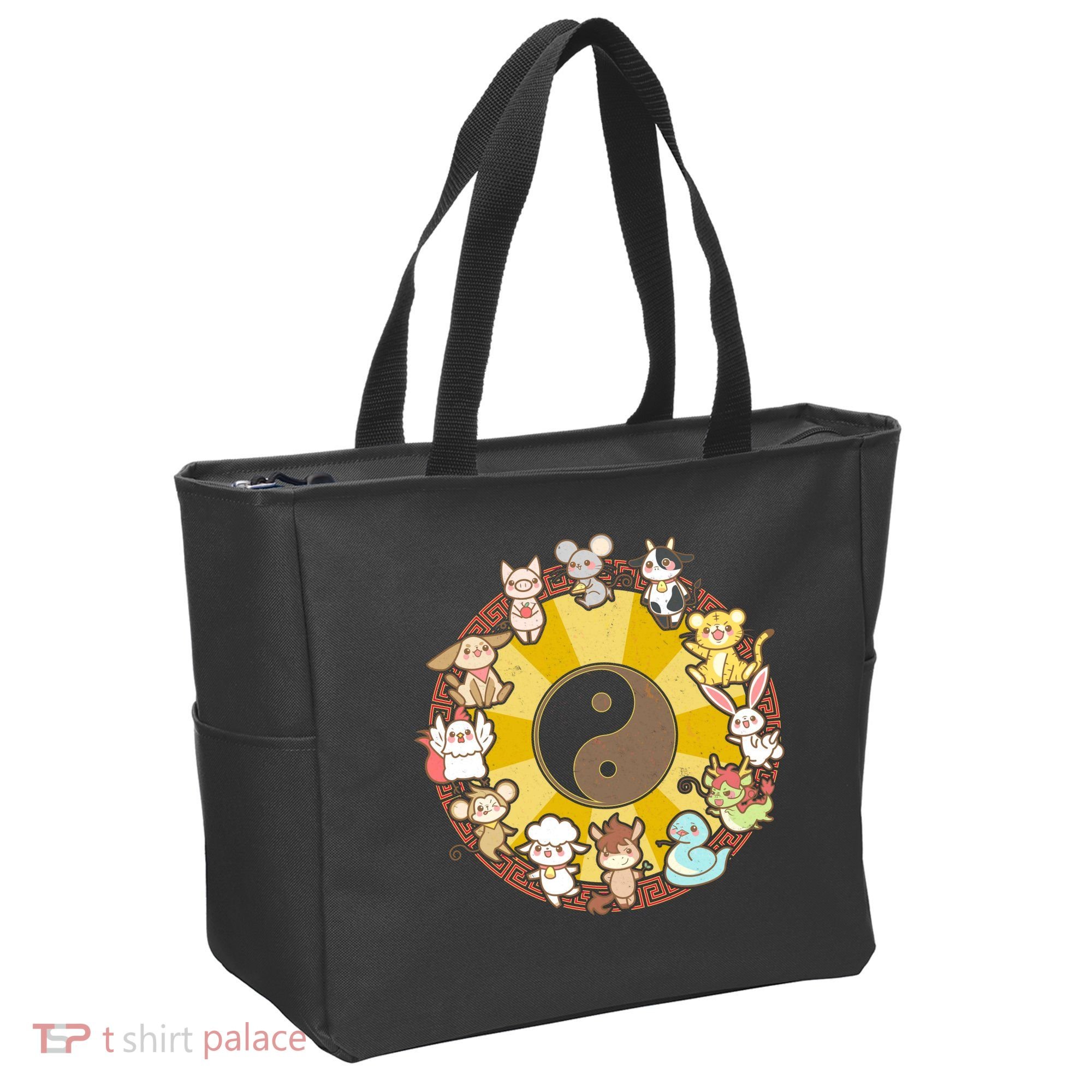 Cute Chinese Zodiac Animals Tote Bag