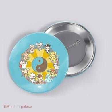 Cute Chinese Zodiac Animals Button