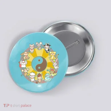 Cute Chinese Zodiac Animals Button