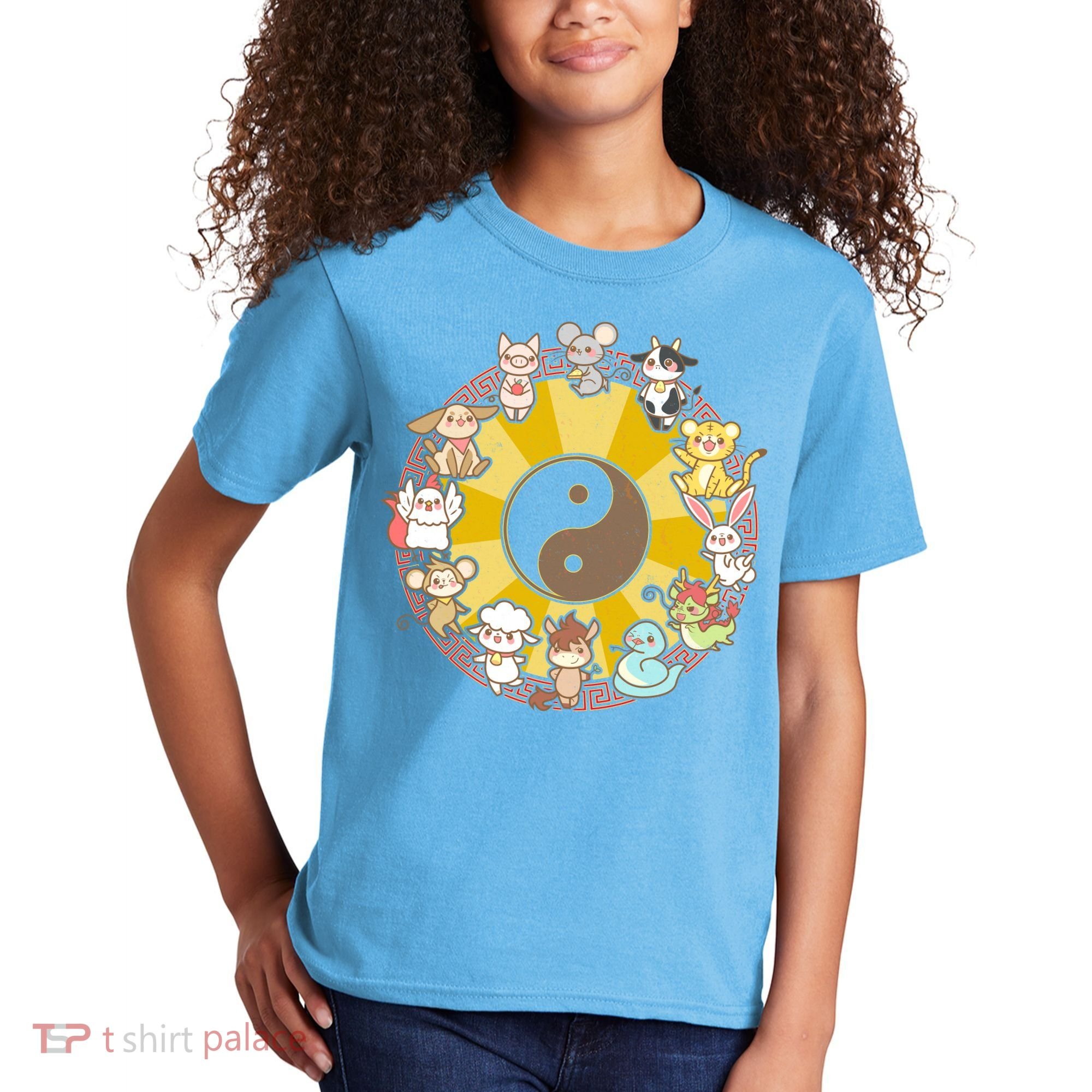 Cute Chinese Zodiac Animals Kids T-Shirt