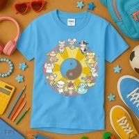 Cute Chinese Zodiac Animals Kids T-Shirt thumb 3
