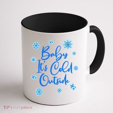 Cute Christmas Baby It's Cold Outside  Coffee Mug back