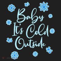 Cute Christmas Baby It's Cold Outside  Tumbler thumb 3