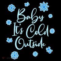 Cute Christmas Baby It's Cold Outside  Ornament thumb 1