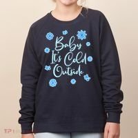 Cute Christmas Baby It's Cold Outside  Women's Sweatshirt thumb 0