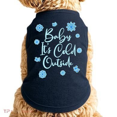 Cute Christmas Baby It's Cold Outside  Doggie Tank