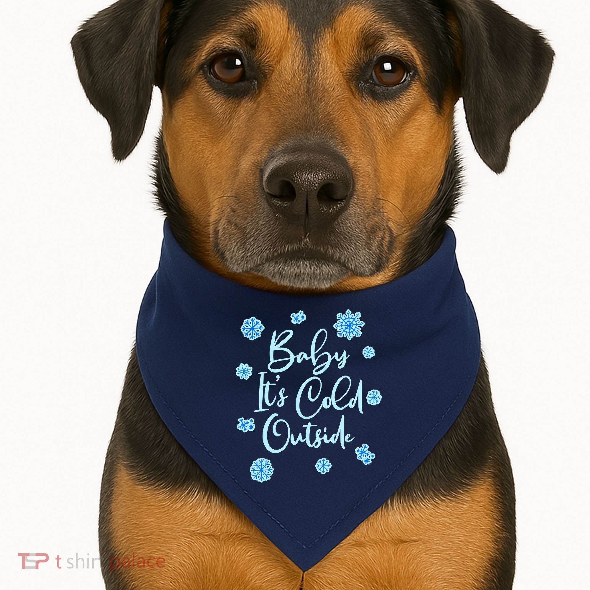Cute Christmas Baby It's Cold Outside  USA-Made Doggie Bandana