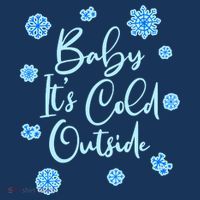 Cute Christmas Baby It's Cold Outside  Women's Hoodie thumb 2