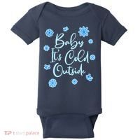 Cute Christmas Baby It's Cold Outside  Baby Bodysuit thumb 0