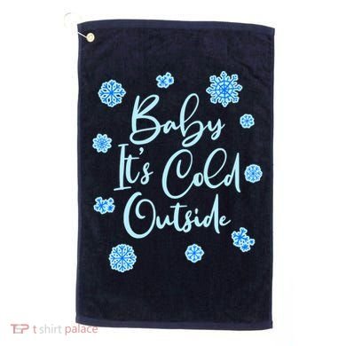 Cute Christmas Baby It's Cold Outside  Golf Towel