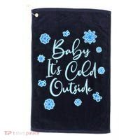 Cute Christmas Baby It's Cold Outside  Golf Towel thumb 0