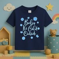 Cute Christmas Baby It's Cold Outside  Toddler T-Shirt thumb 3