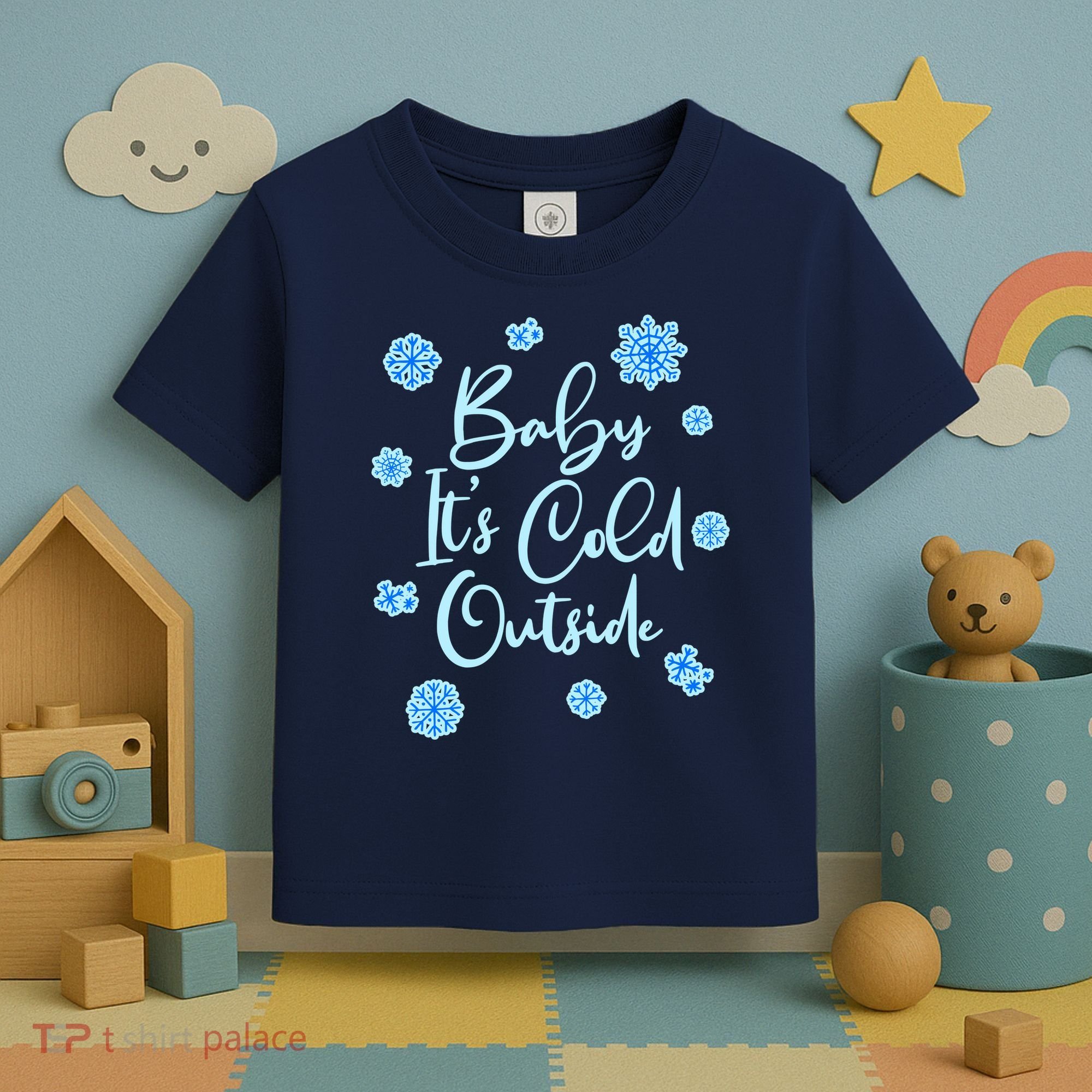 Cute Christmas Baby It's Cold Outside  Toddler T-Shirt