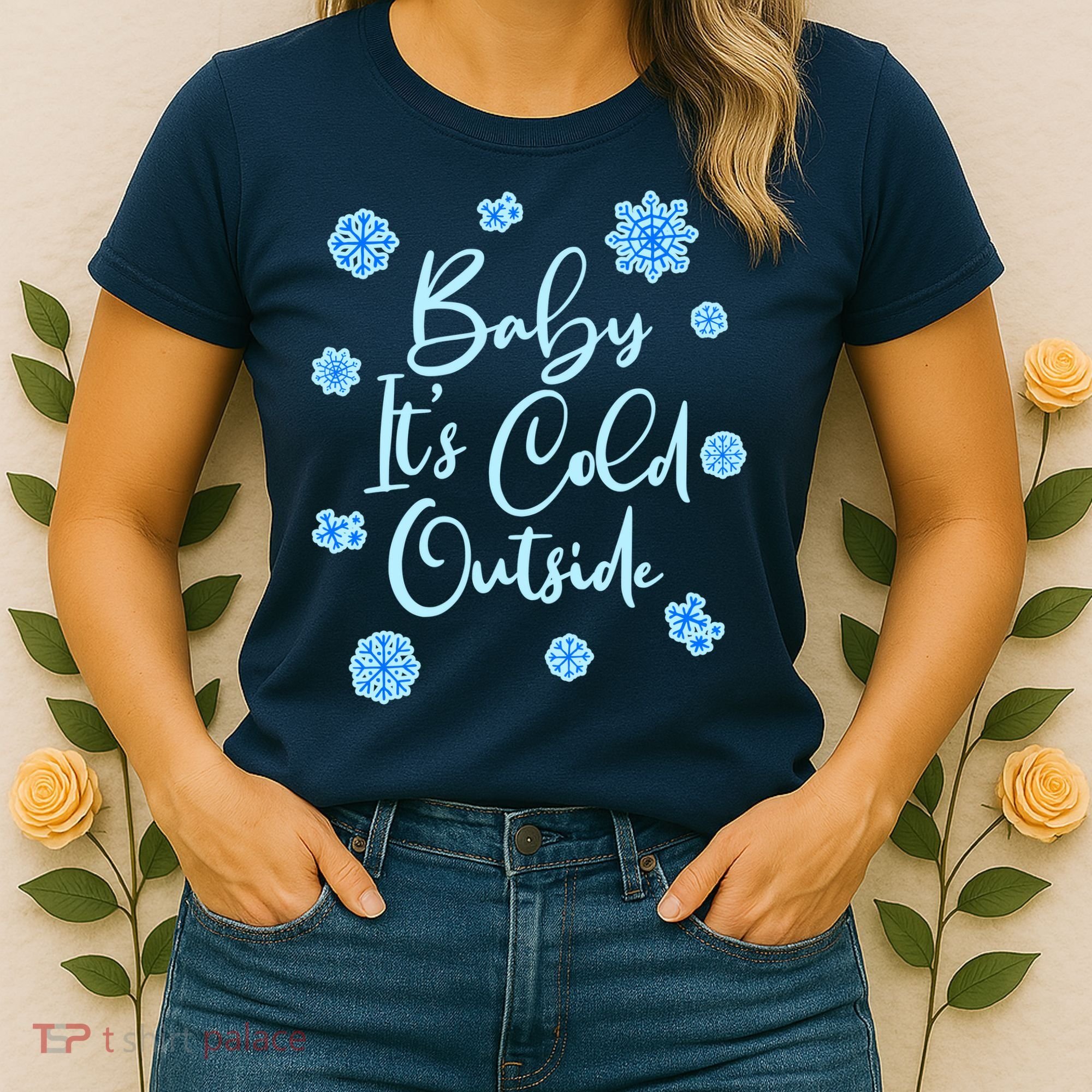 Cute Christmas Baby It's Cold Outside  Women's T-Shirt
