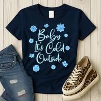 Cute Christmas Baby It's Cold Outside  Women's T-Shirt thumb 3
