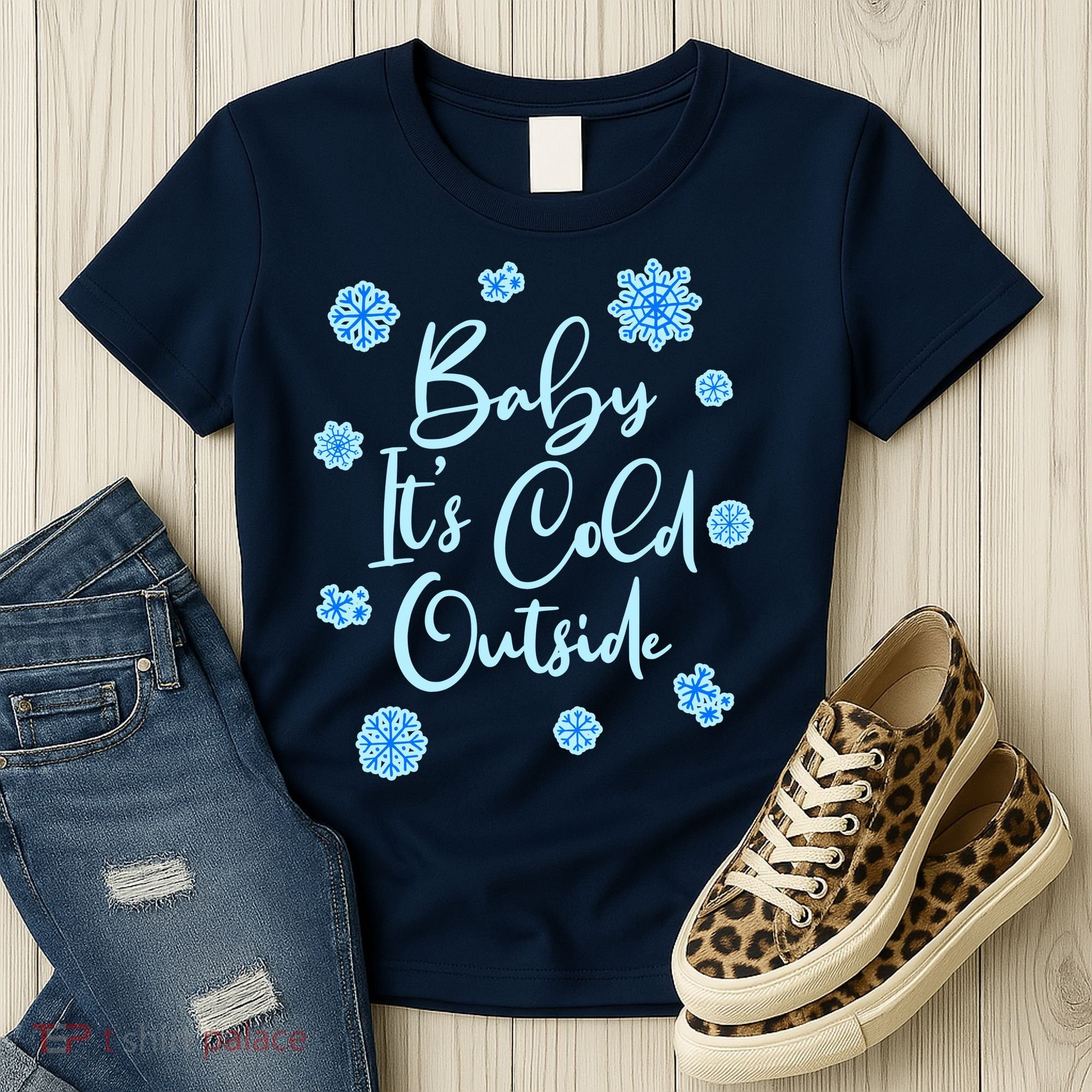 Cute Christmas Baby It's Cold Outside  Women's T-Shirt