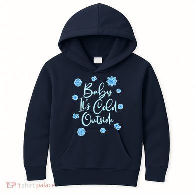 Cute Christmas Baby It's Cold Outside  Kids Hoodie