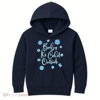 Cute Christmas Baby It's Cold Outside  Kids Hoodie thumb 0