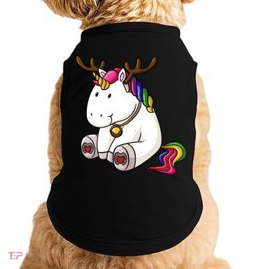 Cute Christmas Comic Reindeer Unicorn Doggie Tank