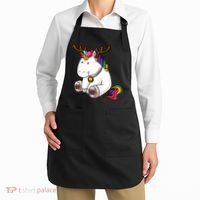 Cute Christmas Comic Reindeer Unicorn Apron thumb 2