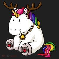 Cute Christmas Comic Reindeer Unicorn Beanie thumb 2