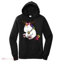Cute Christmas Comic Reindeer Unicorn Women's Hoodie thumb 0