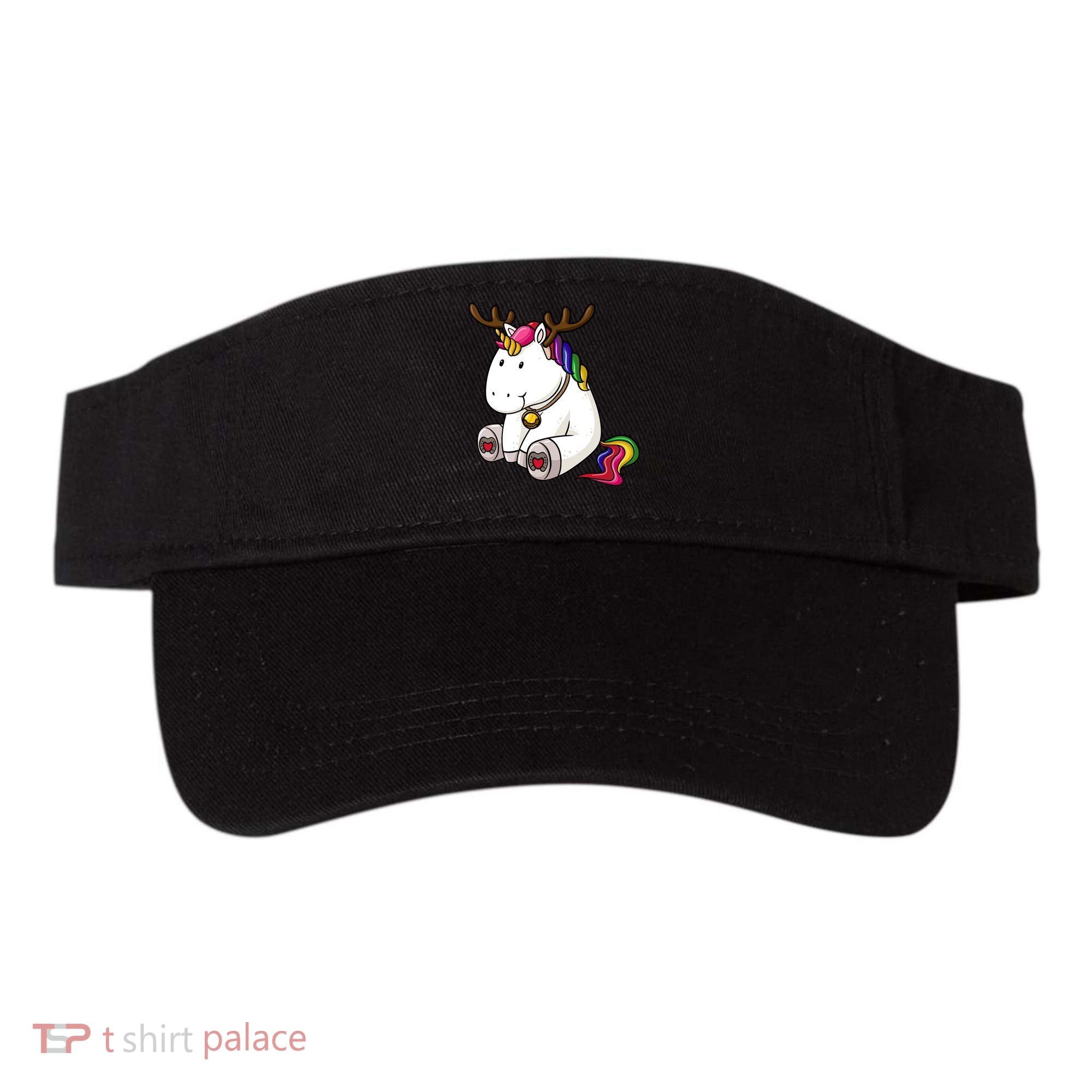 Cute Christmas Comic Reindeer Unicorn Visor