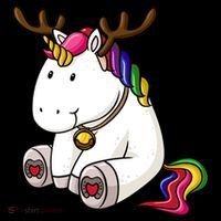 Cute Christmas Comic Reindeer Unicorn Visor thumb 3