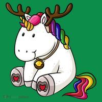 Cute Christmas Comic Reindeer Unicorn Kids Hoodie thumb 5