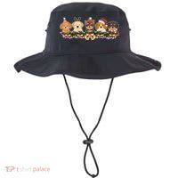 Cute Christmas Dogs Puppies Holly Garland  Bucket Hat thumb 0