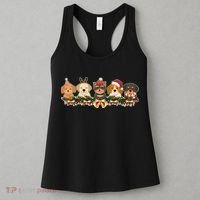 Cute Christmas Dogs Puppies Holly Garland  Women's Tank Top thumb 3