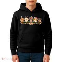 Cute Christmas Dogs Puppies Holly Garland  Kids Hoodie thumb 4
