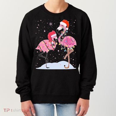 Cute Christmas Festive Flamingos Women's Sweatshirt