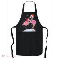 Cute Christmas Festive Flamingos Apron thumb 0