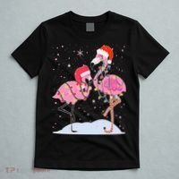 Cute Christmas Festive Flamingos T-Shirt thumb 5