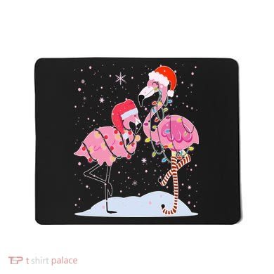 Cute Christmas Festive Flamingos Mousepad