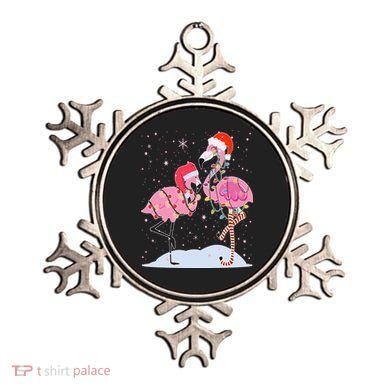 Cute Christmas Festive Flamingos Ornament