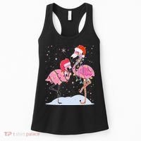 Cute Christmas Festive Flamingos Women's Tank Top thumb 0