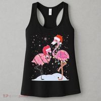 Cute Christmas Festive Flamingos Women's Tank Top thumb 3