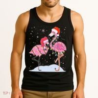 Cute Christmas Festive Flamingos Tank Top thumb 3