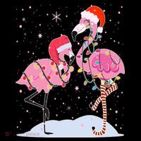 Cute Christmas Festive Flamingos Visor thumb 3