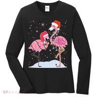 Cute Christmas Festive Flamingos Women's Long Sleeve Shirt thumb 0