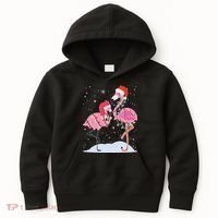 Cute Christmas Festive Flamingos Kids Hoodie thumb 0
