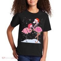 Cute Christmas Festive Flamingos Kids T-Shirt thumb 2